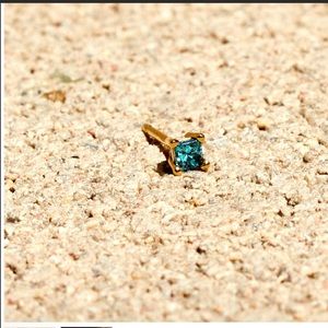 Leo Black Blue Diamond Studs